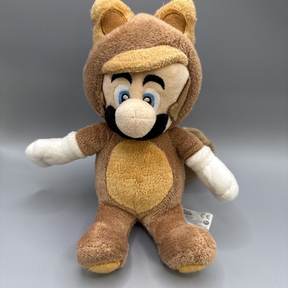 Tanooki Super Mario 8" Plush Nintendo World 3D Land Raccoon Mario